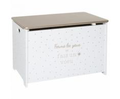Coffre à jouets - 58 x 38 x 38 cm - Taupe - Livraison gratuite