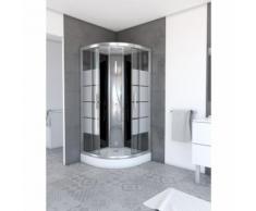 Cabine de douche SIMPLY STRIPE LOCKED 1/4 de cercle