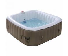 SPA GONFLABLE MONAC EN PVC - 6 PLACES - TAUPE/CREME