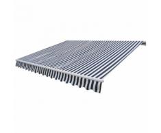 Auvent pliable motorisé 400 cm Bleu/blanc