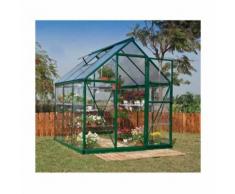 Serre de jardin en polycarbonate Hybrid 3,44 m², Couleur Argent, Ancrage au sol Oui - longueur :