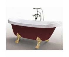 Bainoire ilòt, Baignoire ovale, Baignoire retro MARGHERITA BORDEAUX 170 X 80cm
