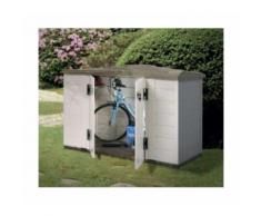 Habrita Foresta - Coffre de jardin résine 1930 L bicolore 88 x 212 x 133 cm épaisseur 22 mm