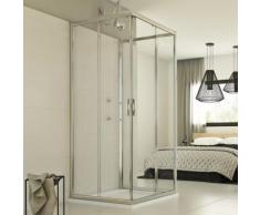 Cabine douche 3 côtés 75x90x75 CM H198 Transparent mod. Evolution Trio