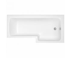 Baignoire asymétrique 170x85cm Angle droit & Pare-baignoire Portland