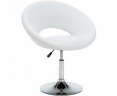 Chaise pivotante Similicuir 74 x 63,5 x 89 cm Blanc
