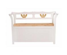 Banc de jardin en bois avec coffre 112 cm mobilier de jardin 2201043