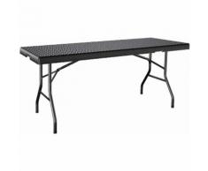 Pliable Table de Jardin Stable Plastique 180 x 75 x 74cm pour Jardin, Balcon, terrasse, puces,