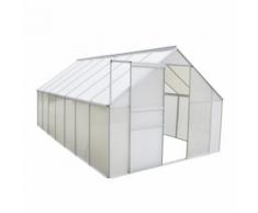 Serre de jardin aluminium et polycarbonate 10,75 m² 430 × 250 cm