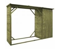 Abri d'outils de jardin Pin FSC 253 x 80 x 170 cm
