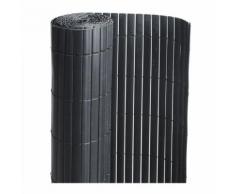 Canisse PVC double face Noir 18 m - 6 rouleaux de 3 x 1,80 m - Jardideco