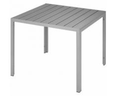 Table de Jardin Carrée, Table d'Extérieur, Table de Salon, de Terrasse Design en Aluminium 90 cm x