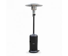 Chauffage extérieur à gaz, parasol chauffant de terrasse FINLAND 12,5kW Noir avec roulettes