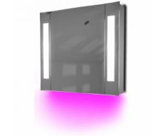 Miroir De Salle De Bain Avec Capteur Et Prise Rasoir Interne K17P - Couleur LED : Rose