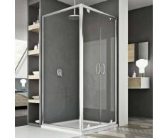 Cabine Douche 75x80 AP. 80 CM H185 trasparente modèle Sintesi Duo 2 Portillons
