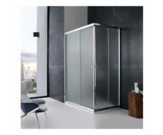 CABINE DE DOUCHE RECTANGULAIRE MODÈLE GIADA 80X120 VERRE opaque
