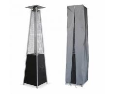 Chauffage d'extérieur avec sa housse intégrale - Arctic 13kW Gris foncé - Parasol chauffant gaz
