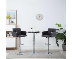 Chaise de bar pivotante 2 pcs Similicuir 61 x 54 x 112 cm Noir