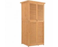 Armoire de jardin abri jardin remise pour outils sur pied dim. 87L x 47l x 160H cm 2 étagères