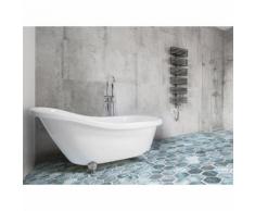 Baignoire autoportante de forme ovale en acrylique blanche CAYMAN