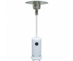 Chauffage extérieur à gaz, parasol chauffant de terrasse QLIMA 13,5kW blanc avec roulettes