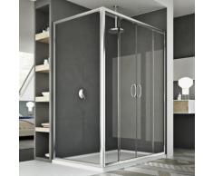 Cabine Douche 75x130 CM H185 transparent modèle Replay Duo 2 Portillons