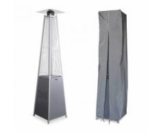 Chauffage d'extérieur avec sa housse intégrale - Arctic 13kW Gris clair - Parasol chauffant gaz