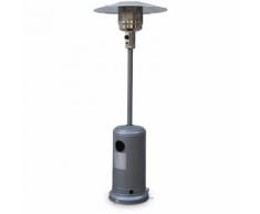 Chauffage d'extérieur à gaz 13kW - Siberia - Parasol chauffant gris, avec roulettes et stabilisateur