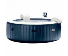 Spa gonflable PureSpa rond Bulles 4 places Bleu nuit - Intex