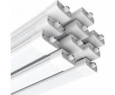 Reglette LED 120CM 36W Blanc Neutre 4000K IP65 extensible Plafonnier Néon Étanche Anti-Poussière