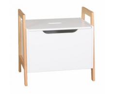 Coffre à jouets empilable - 49 x 36 x 48 cm - Blanc - Livraison gratuite