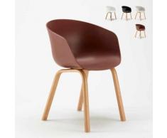 Chaise Design Scandinave DEXER pour Cuisine Bar et Salle à Manger | Marron