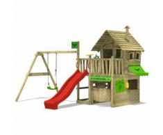 FATMOOSE Portique de jeux en bois CountryCow Maxi XXL Aire de jeux pour jardin avec balançoire et