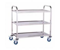 Chariot de service cuisine professionnel inox 3 étages max 480 kg