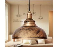 Lustre Suspension Industrielle Vintage E27 290mm Lampe Plafonniers Retro Abat-jour pour Cuisine