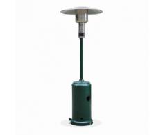 Chauffage d'extérieur à gaz, parasol chauffant de terrasse FINLAND 12,5kW Vert avec roulettes