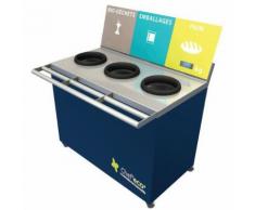 table de tri 3 collecteurs 1 pesée t enfant h. 760 mm bleu,