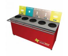table de tri 5 collecteurs 3 pesées t enfant h. 600 mm rouge,