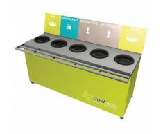 table de tri 5 collecteurs sans pesée t enfant h. 760mm vert,
