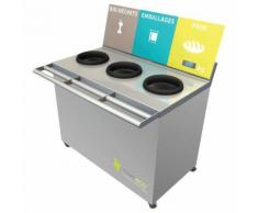 table de tri 3 collecteurs 1 pesée t enfant h. 760 mm gris,