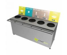 table de tri 5 collecteurs 3 pesées t enfant h. 600 mm gris,