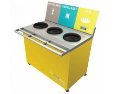 table de tri 3 collecteurs 1 pesée t enfant h. 760 mm jaune,