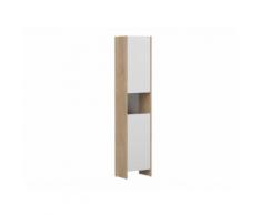 Colonne de salle de bain design en bois (chêne/blanc) BIARRITZ