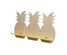 Etagère enfant en bois jaune forme ananas KIDZ