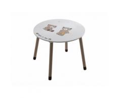 Table enfant ronde en bois blanc LITLLE BEAR