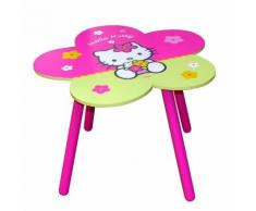 Table enfant HELLO KITTY en bois rose et vert