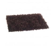 Tapis poils longs - chocolat