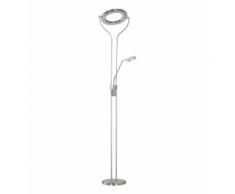 Lampadaire 20W & liseuse 4W LED REMY 2 lumières H180 x l30 x L30 cm Gris Wofi Leuchten