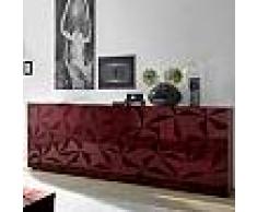 Enfilade 4 portes design rouge laqué NINO 3