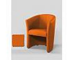 Fauteuil cabriolet orange en PU RODOLPHE 5